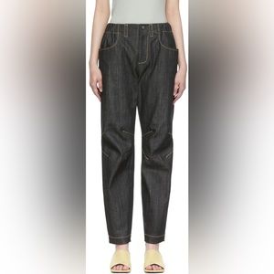 Vejas Maksimas Black Darted Denim Trousers